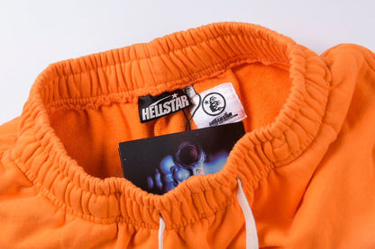 Hellstar Flame Flare Sweatpants Orange 2024 New