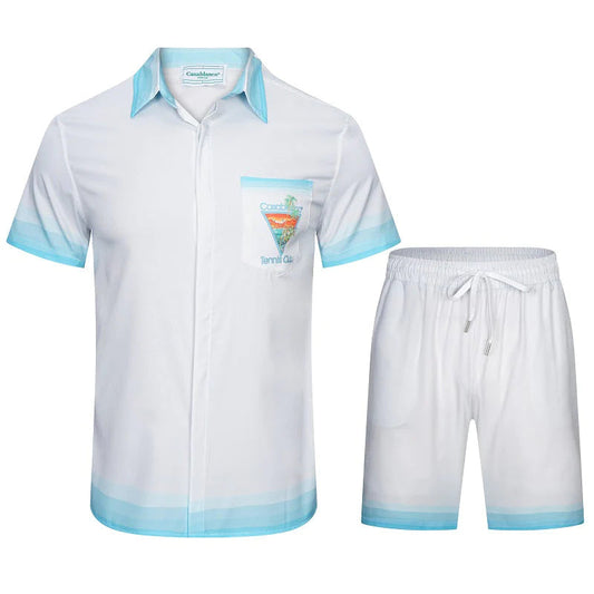 CASABLANCA 23SS New Silk Shirt+Shorts A3