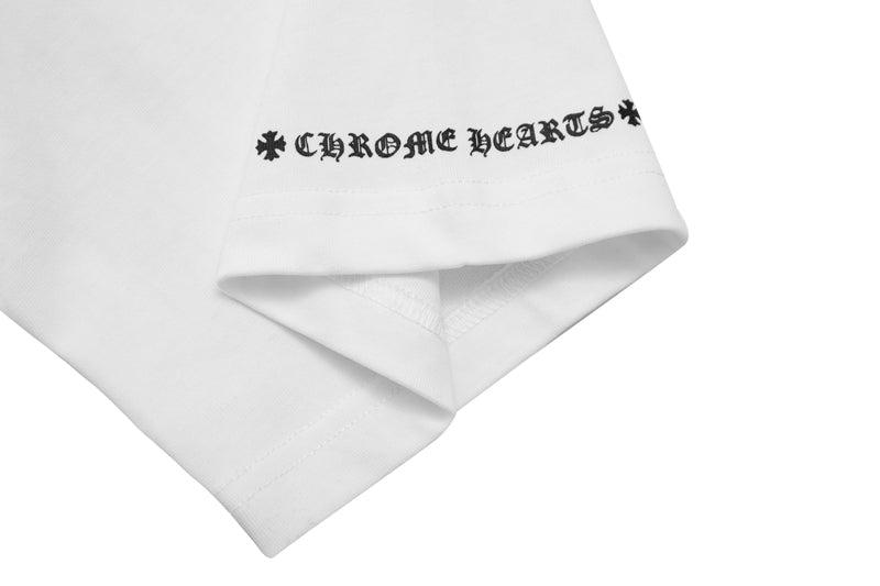 Chrome Hearts T-Shirt mit Hufeisen-Logo und Tasche K6013 